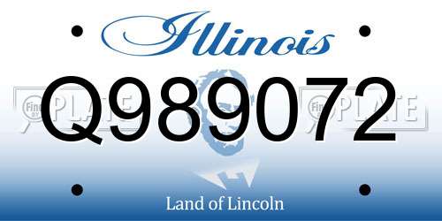 Q989072 Illinois License Plate