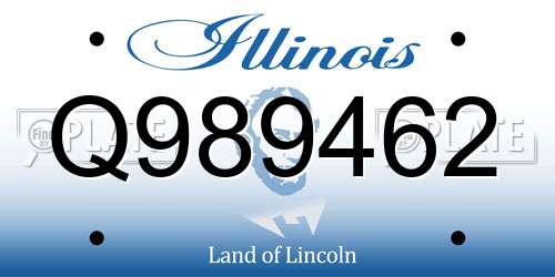 Q989462 Illinois License Plate