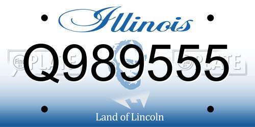 Q989555 Illinois License Plate