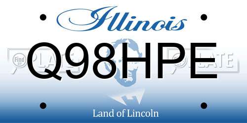Q98HPE Illinois License Plate