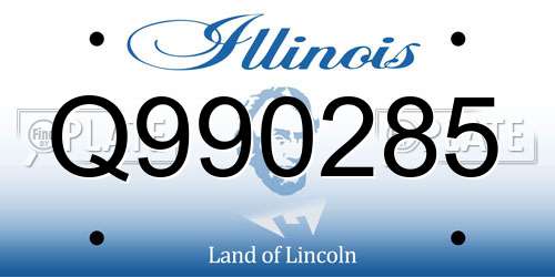 Q990285 Illinois License Plate