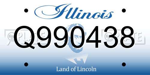 Q990438 Illinois License Plate