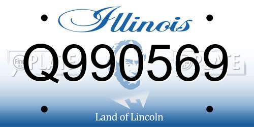 Q990569 Illinois License Plate