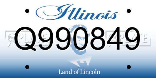 Q990849 Illinois License Plate