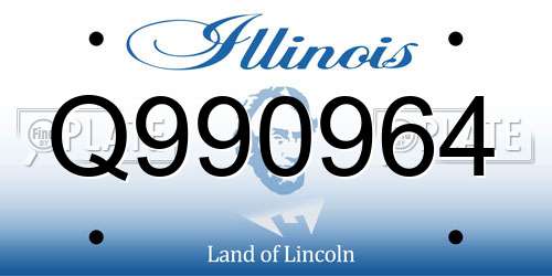 Q990964 Illinois License Plate