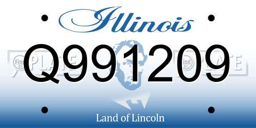 Q991209 Illinois License Plate