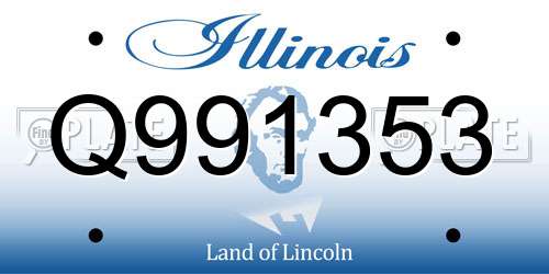 Q991353 Illinois License Plate
