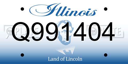 Q991404 Illinois License Plate