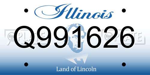 Q991626 Illinois License Plate