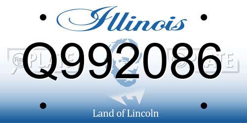 Q992086 Illinois License Plate