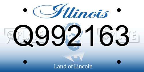 Q992163 Illinois License Plate