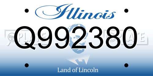 Q992380 Illinois License Plate