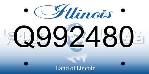 Q992480 Illinois License Plate