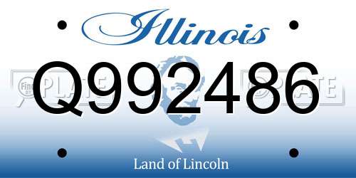 Q992486 Illinois License Plate