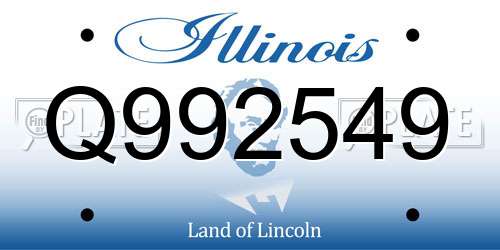 Q992549 Illinois License Plate