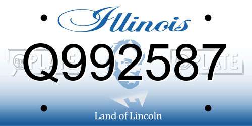 Q992587 Illinois License Plate