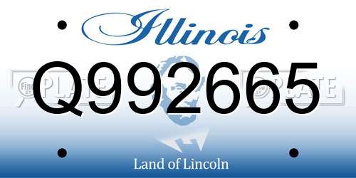 Q992665 Illinois License Plate