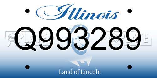 Q993289 Illinois License Plate