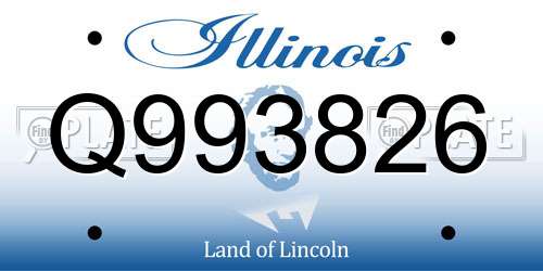 Q993826 Illinois License Plate