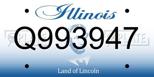 Q993947 Illinois License Plate