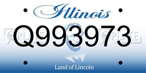 Q993973 Illinois License Plate