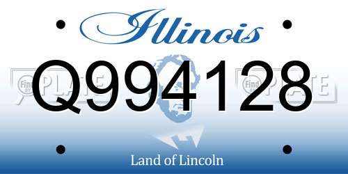 Q994128 Illinois License Plate