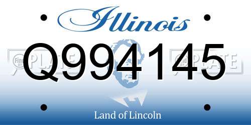 Q994145 Illinois License Plate