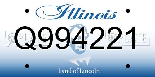 Q994221 Illinois License Plate