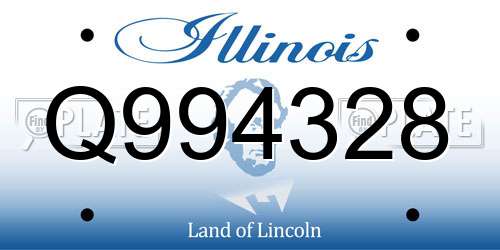 Q994328 Illinois License Plate