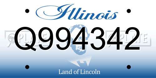 Q994342 Illinois License Plate