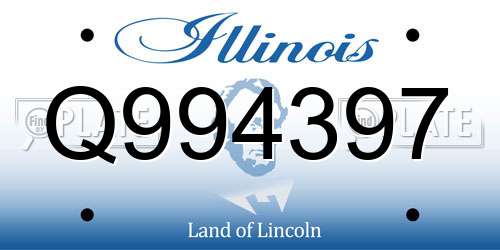 Q994397 Illinois License Plate