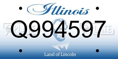 Q994597 Illinois License Plate