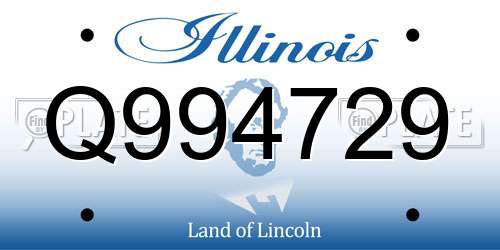 Q994729 Illinois License Plate