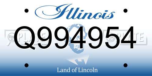 Q994954 Illinois License Plate