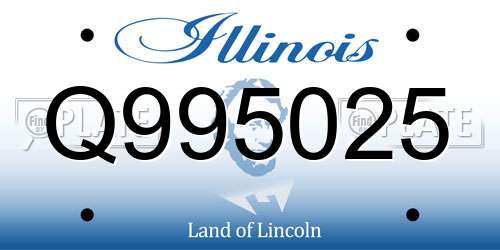 Q995025 Illinois License Plate
