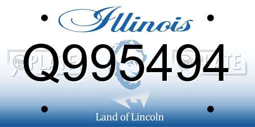 Q995494 Illinois License Plate