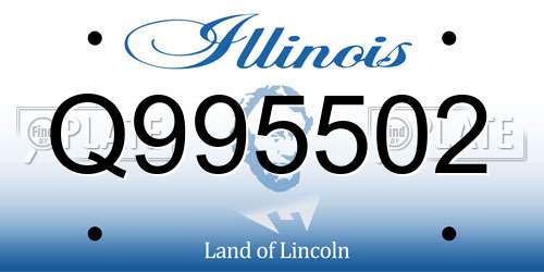 Q995502 Illinois License Plate