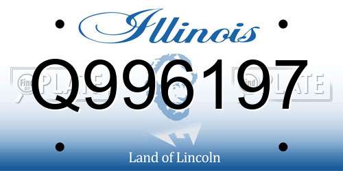 Q996197 Illinois License Plate
