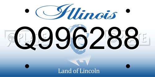 Q996288 Illinois License Plate