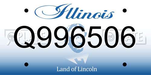 Q996506 Illinois License Plate