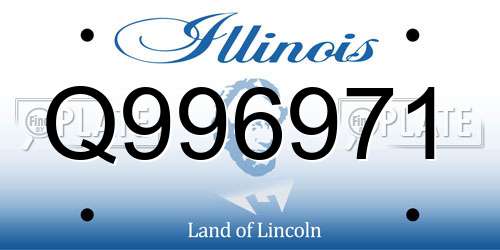 Q996971 Illinois License Plate