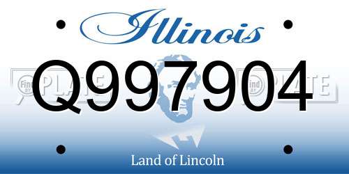 Q997904 Illinois License Plate