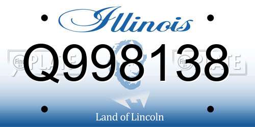 Q998138 Illinois License Plate