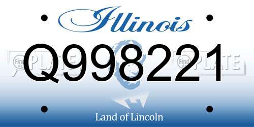 Q998221 Illinois License Plate