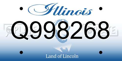 Q998268 Illinois License Plate