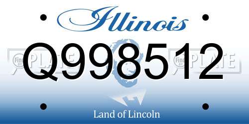 Q998512 Illinois License Plate