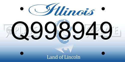 Q998949 Illinois License Plate