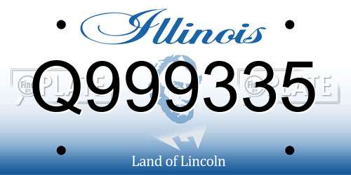 Q999335 Illinois License Plate