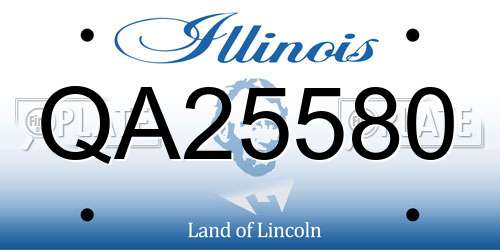 QA25580 Illinois License Plate