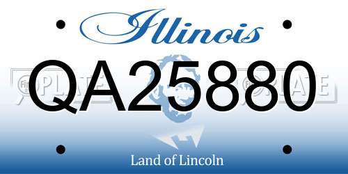 QA25880 Illinois License Plate